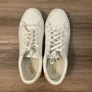 Leather Keds with pink accent